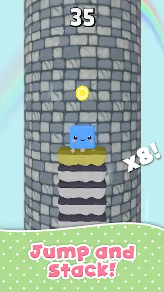 Play Kawaii Jump Stack as an online game Kawaii Jump Stack with UptoPlay