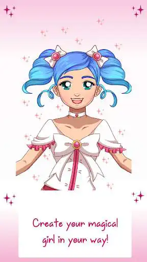Play Kawaii Magical Girl Dress Up Game as an online game Kawaii Magical Girl Dress Up Game with UptoPlay