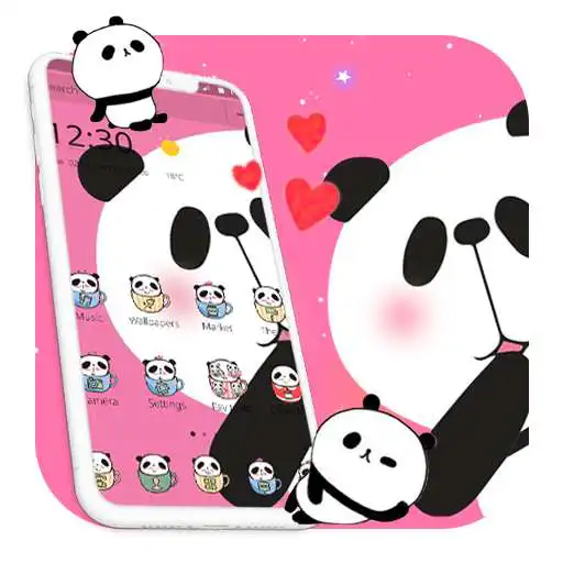 Play Kawaii Pink Panda Cartoon Theme APK
