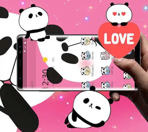 Play Kawaii Pink Panda Cartoon Theme as an online game Kawaii Pink Panda Cartoon Theme with UptoPlay