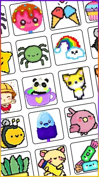 Play Kawaii Pixel Art Coloring Book  and enjoy Kawaii Pixel Art Coloring Book with UptoPlay