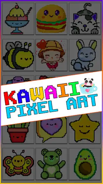Play Kawaii Pixel Art Coloring Book as an online game Kawaii Pixel Art Coloring Book with UptoPlay
