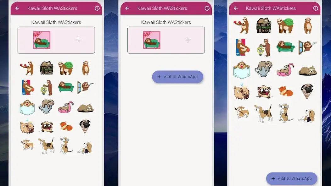 Play Kawaii Sloth WAstickerapps as an online game Kawaii Sloth WAstickerapps with UptoPlay