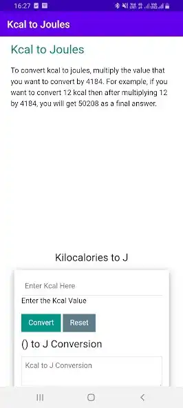 Play Kcal to Joules  and enjoy Kcal to Joules with UptoPlay
