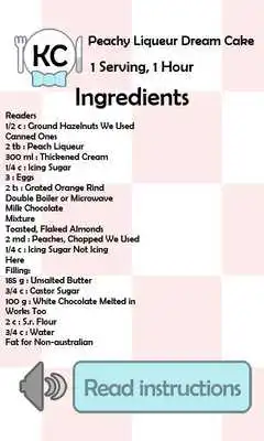 Play KC Peachy Liqueur Dream Cake