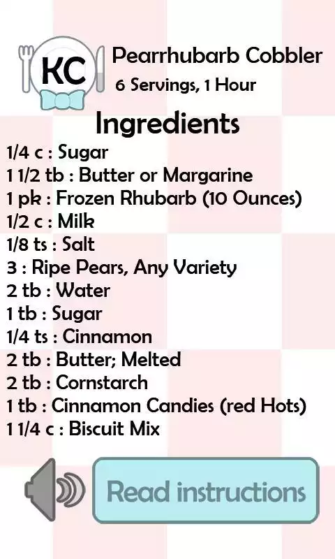 Play KC Pearrhubarb Cobbler