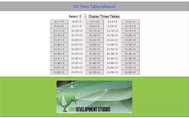 Play KD Times Tables Advanced