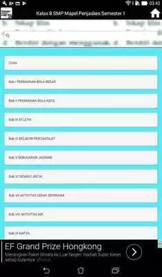 Play Kelas 8 SMP / MTS Mapel Penjaskes Semester 1