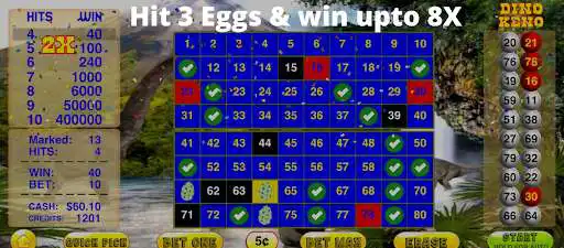 Play Keno Eggs - Keno Dino Eggs as an online game Keno Eggs - Keno Dino Eggs with UptoPlay