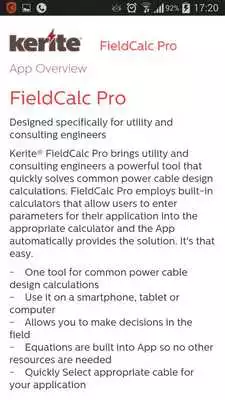 Play Kerite FieldCalc Pro Play Kerite FieldCalc Pro