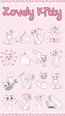 Play Keyboard Sticker Lovely Kitty Play Keyboard Sticker Lovely Kitty