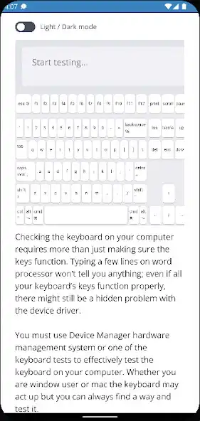 Play Keyboard Tester as an online game Keyboard Tester with UptoPlay
