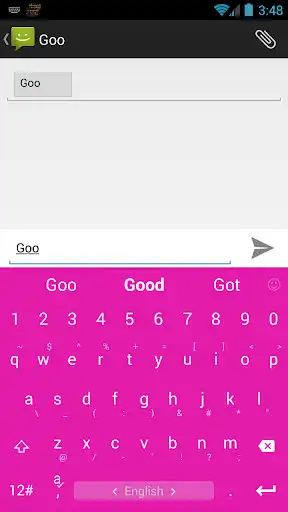 Play Keyboard Theme Flat Pink