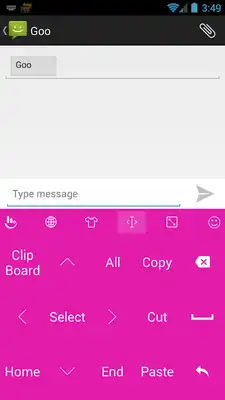 Play Keyboard Theme Flat Pink