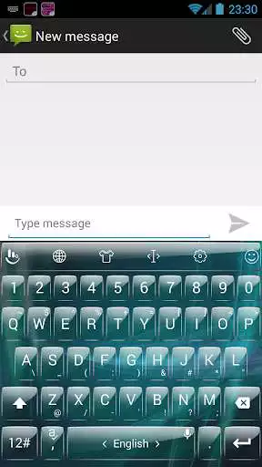 Play Keyboard Theme Glass AquaGreen