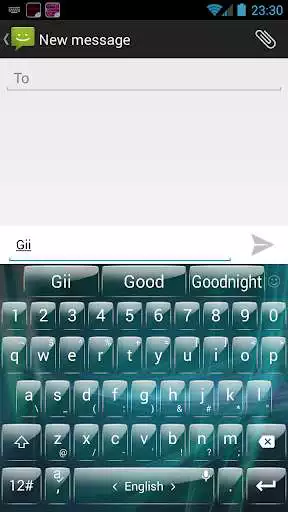 Play Keyboard Theme Glass AquaGreen