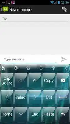 Play Keyboard Theme Glass AquaGreen