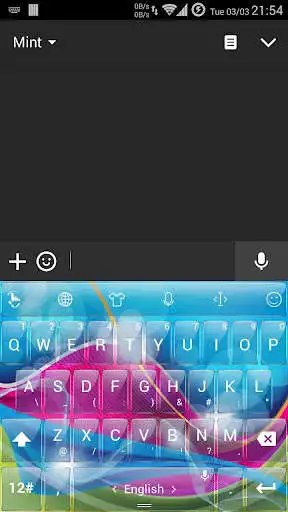 Play Keyboard Theme Glass ColorWave