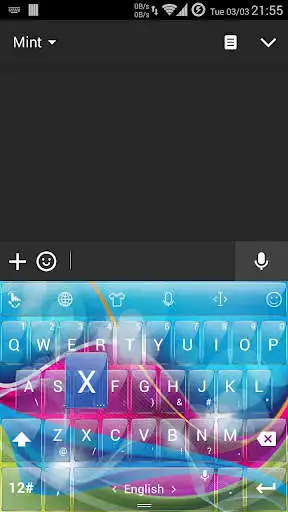 Play Keyboard Theme Glass ColorWave