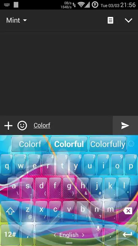 Play Keyboard Theme Glass ColorWave