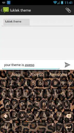 Play Keyboard Theme Leopard Brown
