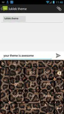 Play Keyboard Theme Leopard Brown