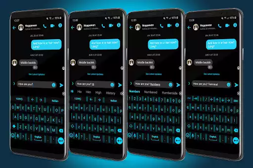 Play Keyboard Theme Neon Blue  and enjoy Keyboard Theme Neon Blue with UptoPlay