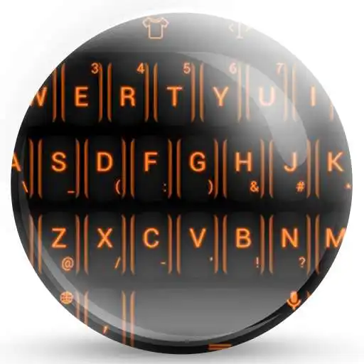 Play Keyboard Theme Neon Orange APK