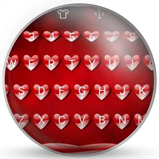 Play Keyboard Theme V Love Hearts APK