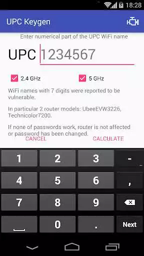 Play Keygen for UPC routers