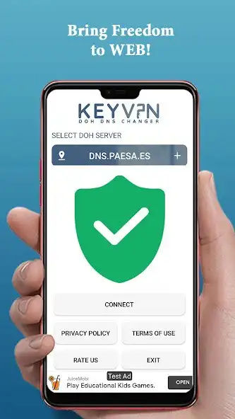 Play KeyVPN - DNS Changer, Premium DOH, Fast Internet  and enjoy KeyVPN - DNS Changer, Premium DOH, Fast Internet with UptoPlay