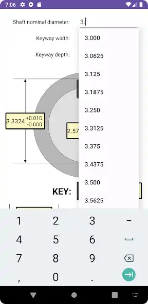 Play Keyway  Tolerances Calculator as an online game Keyway  Tolerances Calculator with UptoPlay