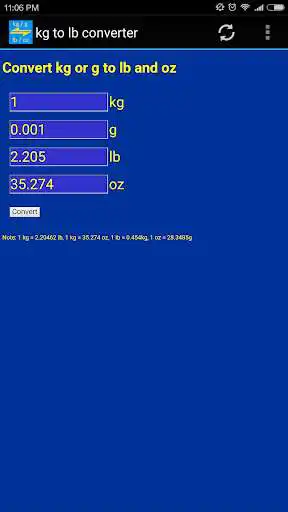 Play APK kg / g to lb / Oz weight converter tool  and enjoy kg / g to lb / Oz weight converter tool with UptoPlay com.kg_lb.dev001.app001