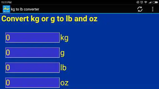 Play APK kg / g to lb / Oz weight converter tool  and enjoy kg / g to lb / Oz weight converter tool with UptoPlay com.kg_lb.dev001.app001