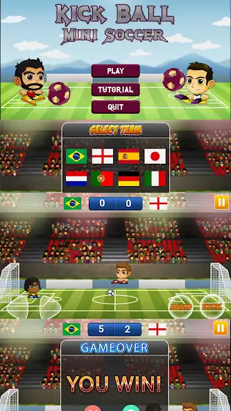 Play Kick Ball: Mini Soccer Offline  and enjoy Kick Ball: Mini Soccer Offline with UptoPlay