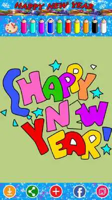 Play Kid Coloring Happy New Year