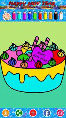 Play Kid Coloring Happy New Year