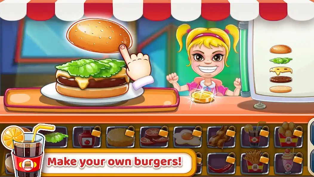 Play KidKat Hamburger Game for Kids as an online game KidKat Hamburger Game for Kids with UptoPlay