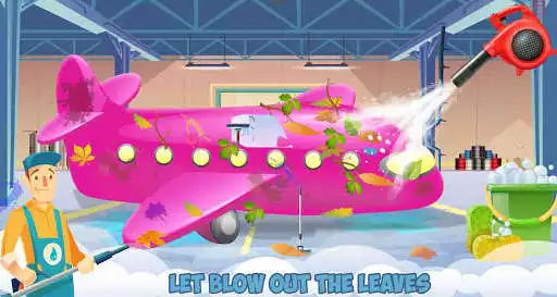 Play Kids Airplane: Fun Wash Games as an online game Kids Airplane: Fun Wash Games with UptoPlay