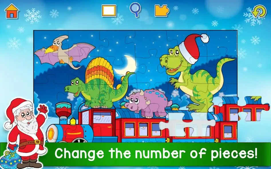 Play Kids Christmas Jigsaw Puzzles as an online game Kids Christmas Jigsaw Puzzles with UptoPlay
