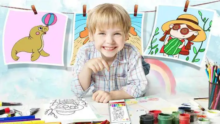 Play Kids Coloring Book- Painting  Drawing Games