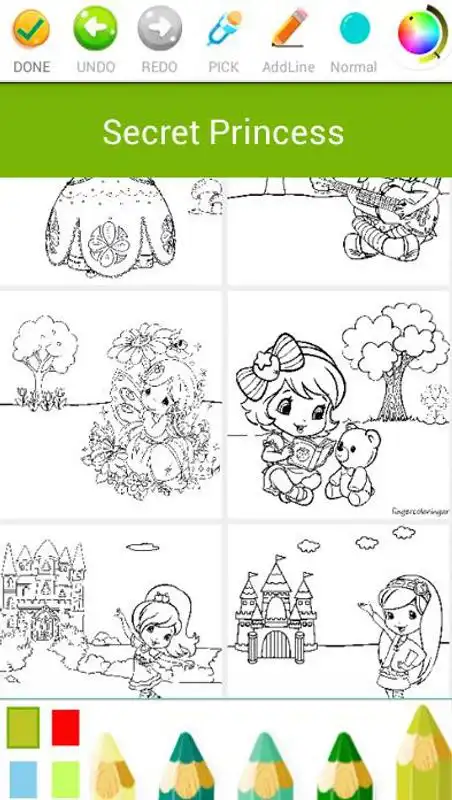 Play Kids Coloring Books Princess