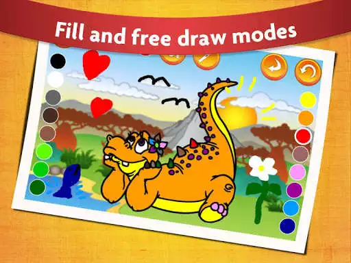 Play Kids Dinosaur Coloring Pages  and enjoy Kids Dinosaur Coloring Pages with UptoPlay