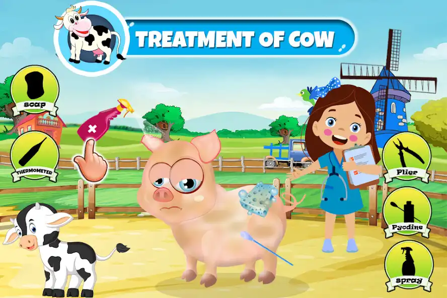 Play Kids Farm Animals Doctor Game  and enjoy Kids Farm Animals Doctor Game with UptoPlay
