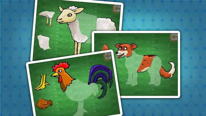 Play Kids farm animals puzzle
