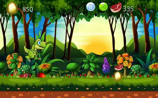 Play Kids Game -  Dino  Running Adventure as an online game Kids Game -  Dino  Running Adventure with UptoPlay