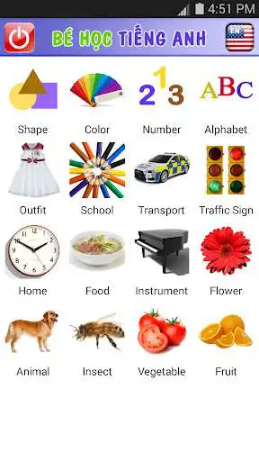 Play Kids learning English with Flashcard  and enjoy Kids learning English with Flashcard with UptoPlay