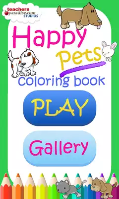 Play Kids Pets Coloring Book Game