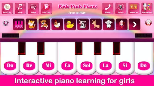 Play Kids Pink Piano  and enjoy Kids Pink Piano with UptoPlay