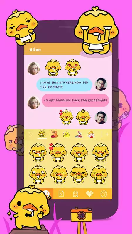 Play Kika Drooling Duck Sticker